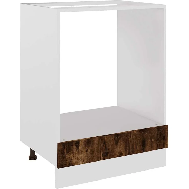 Herdumbauschrank, Küchenschrank Lyon Räuchereiche 60x46x81,5 cm Holzwerkstoff – Bild 2