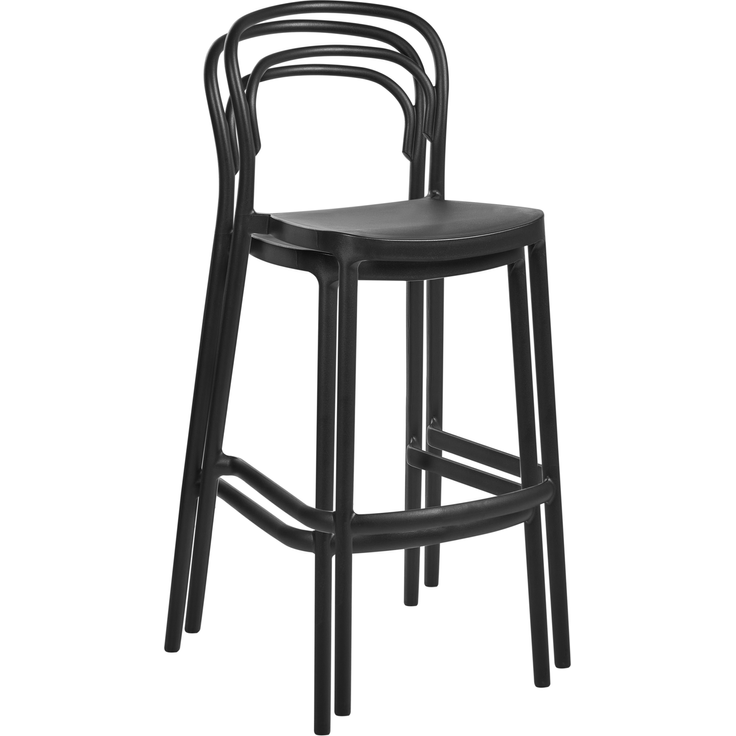 Garten-Barhocker 2er Set PORANO Schwarz – Bild 7