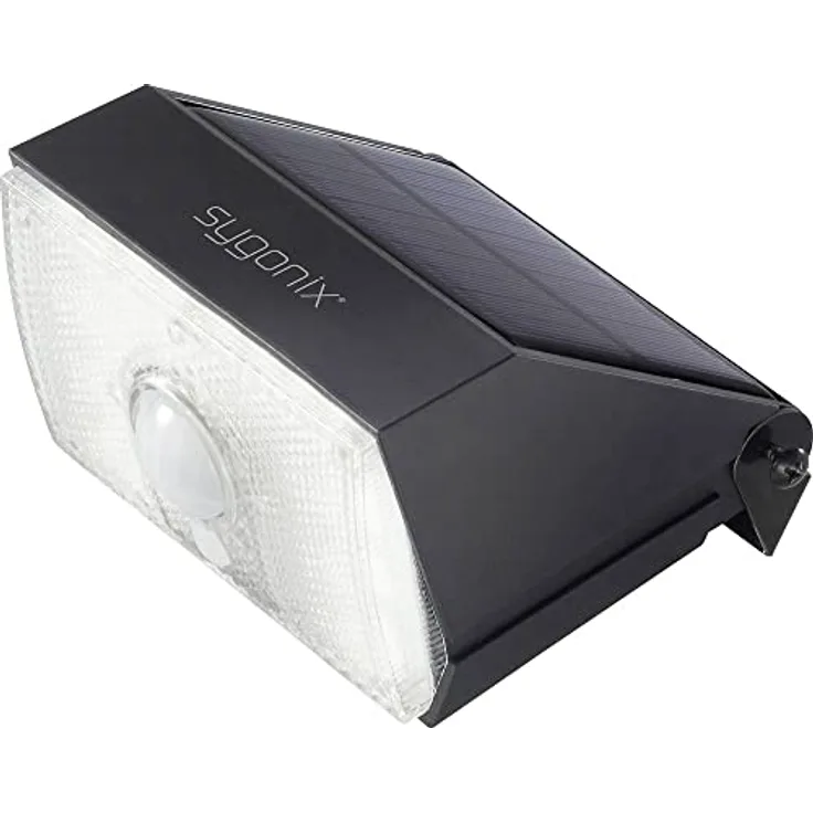 sygonix SY-4673536 Solar-Außenwandleuchte mit Bewegungsmelder, 10 W, 1000 Lumen, IP65, schwarz
