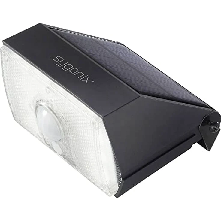 sygonix SY-4673536 Solar-Außenwandleuchte mit Bewegungsmelder, 10 W, 1000 Lumen, IP65, schwarz – Bild 1