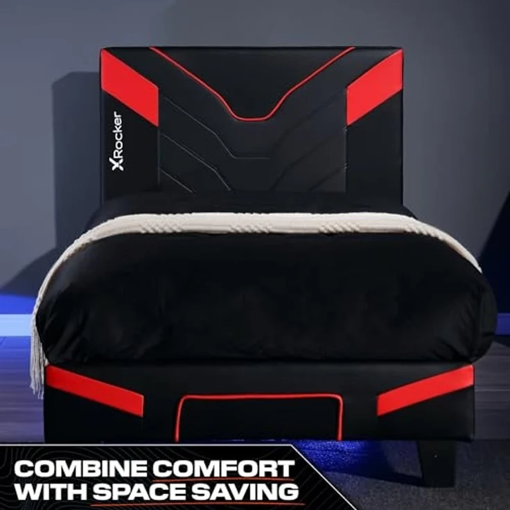 X Rocker Cerberus MKII Gaming-Bett für Kinder & Jugendliche - carbon/rot – Bild 5
