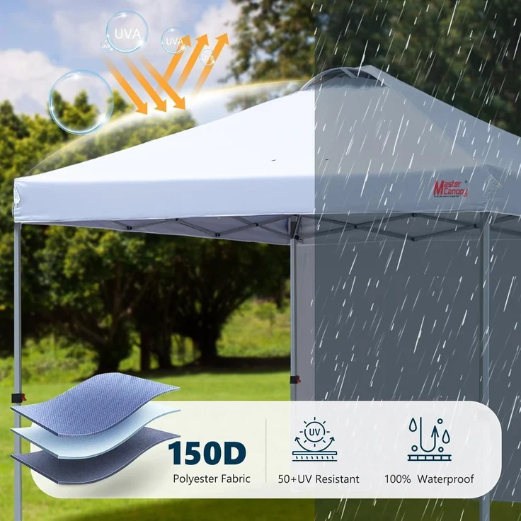 3x3m Pop up Pavillon Faltpavillon Festzelt Partyzelt mit Seitenwand – Bild 9