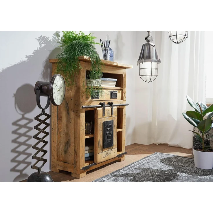 Kommode Mango 75x36x90 natur lackiert RAILWAY #152 – Bild 5