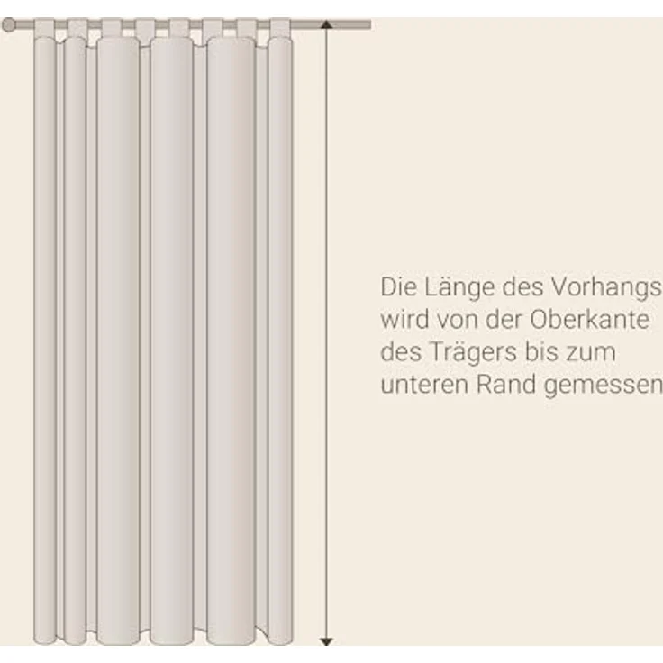 ROOM99 Outdoorvorhäng mit Schlaufen Garden Line 155x250 cm Breite x Höhe Outdoor Vorhang wetterfest Wasserdicht Sichtschutz Sonnenschutz Gardinen Garten Winddicht Hellbeige, 1 Stück – Bild 7