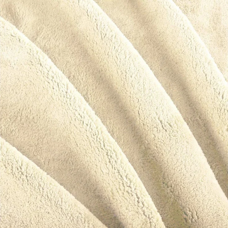 Wohndecke flauschige, tragbare Kuscheldecke mit Ärmeln und Fußtasche 180x150 cm, Gräfenstayn, warme Ärmeldecke - TV Decke zum Anziehen - 180x150 cm creme – Bild 3
