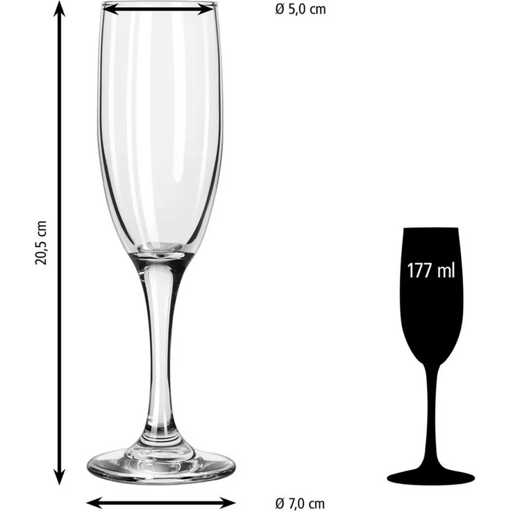 LIBBEY Sektglas Libbey 12er Set -EMBASSY-, 12-tlg, Glas, 177 ml, hochwertig verarbeitet, im modernen Design – Bild 4