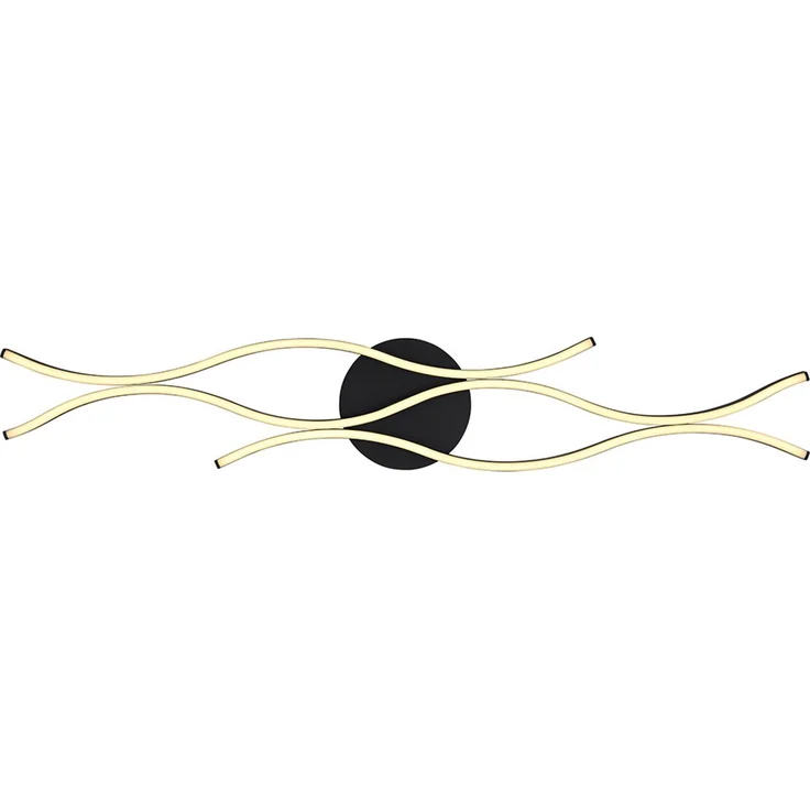 LED Deckenleuchte, gewellt, schwarz, L 108 cm – Bild 8