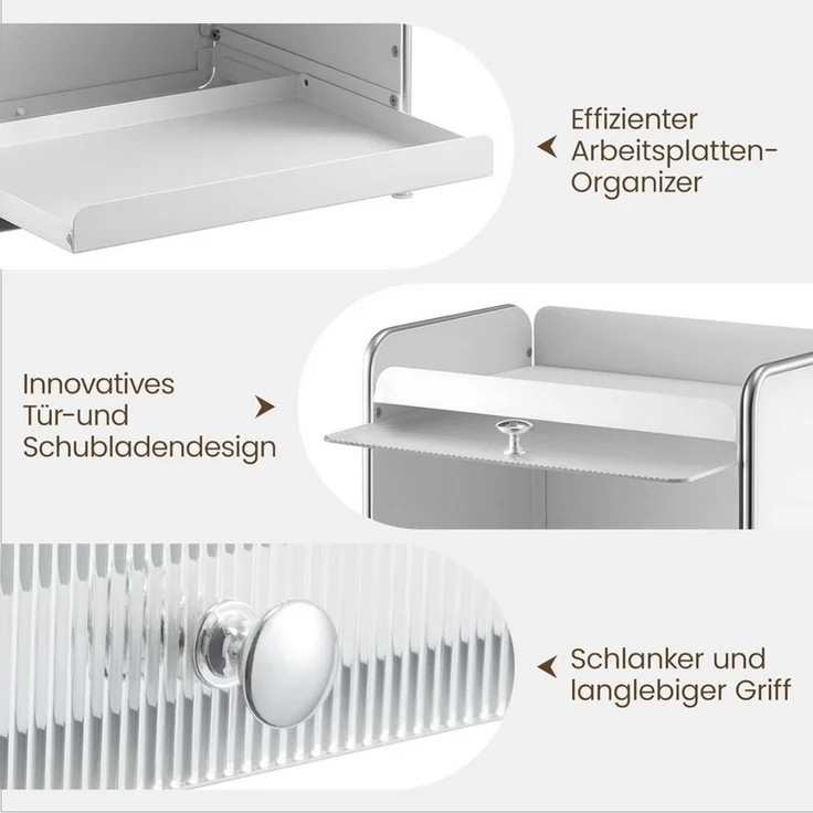 Youyijia Aufbewahrungskorb Generisch Metall Aufbewahrungsschrank mit transparenter Tür – Bild 3