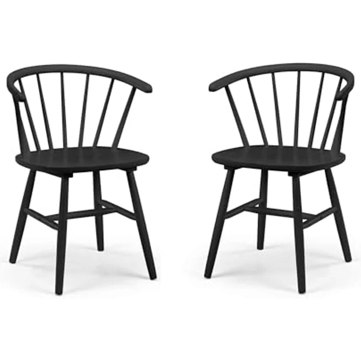 Julian Bowen 2er-Set Modena Esszimmerstühle - Schwarz – Bild 7