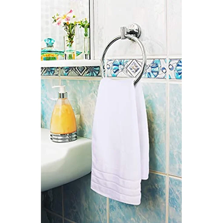 Utopia Towels - 8er-Pack Handtuch-Set mit Aufhängeschlaufe aus 97% Baumwolle, saugfähig und schnell trocknend 2 Badetücher, 2 Handtücher, 4 Waschlappen (Weiß) – Bild 5
