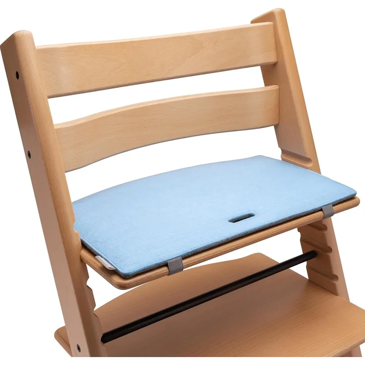 Mahona Sitzkissen kompatibel mit Stokke 'Tripp Trapp' Hochstuhl, Filz, blau/grau