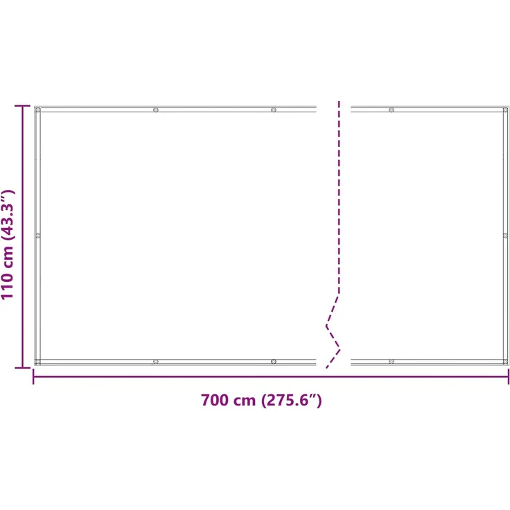 vidaXL Balkonsichtschutz Gelb 110x700 cm Oxford-Stoff 42030804 – Bild 6