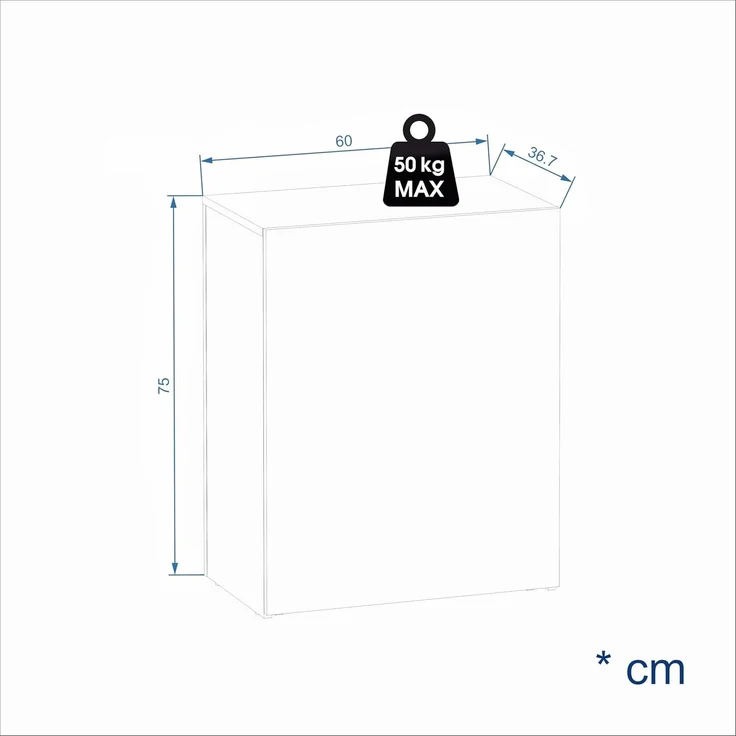 KOMTO Schreibtisch KOMTO Schreibtisch mit Stauraum – PC Tisch, Tisch FOLDY 128x60x75 cm – Bild 5