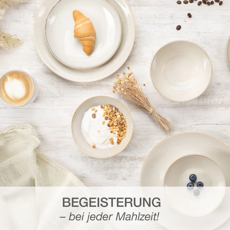 Moritz & Moritz SENSE beige Geschirrset 24 stk. – Bild 7