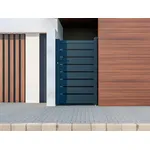 Vente-unique - PRIMO Pedestrian gate Metall Grau - B 4,6 cm x H 161 cm x L 100 cm