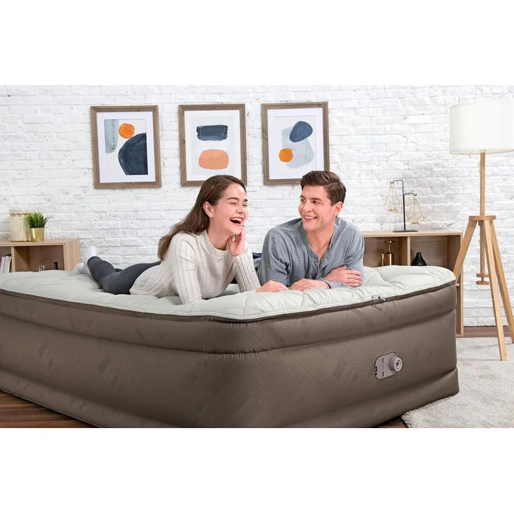 Fortech™ Doppelluftbett mit Reißverschlussbezug & integrierter Elektropumpe 203 x 152 x 51 cm – Bild 7