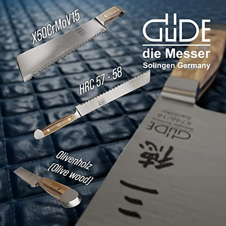 Alpha Olive Brotmesser 21 cm Beidhänder – Bild 4