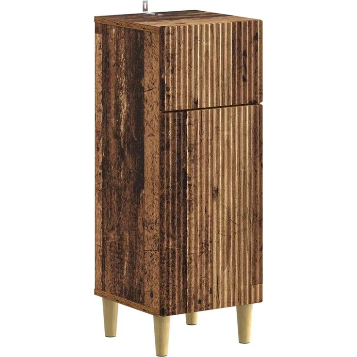 vidaXL 4-teiliges Badezimmer-Schrank-Set ARNHEM Altholz Holzwerkstoff 3417934 – Bild 3