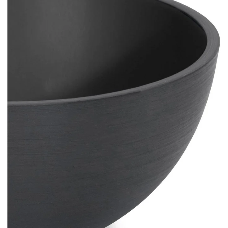 Spetebo Pflanzschale Pflanzschale aus EcoStone rund schwarz - Ø 35 cm (Stück, 1 St, Blumentopf), Blumenkübel aus recyceltem Material – Bild 2