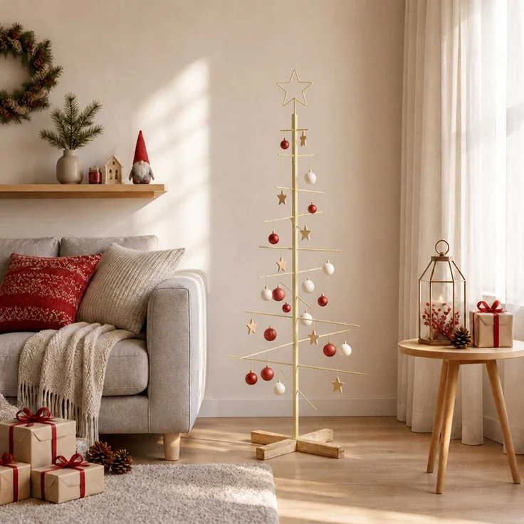 vidaXL Metall Weihnachtsbaum KUOPIO 120 cm Stahl Gold 42053868 – Bild 1