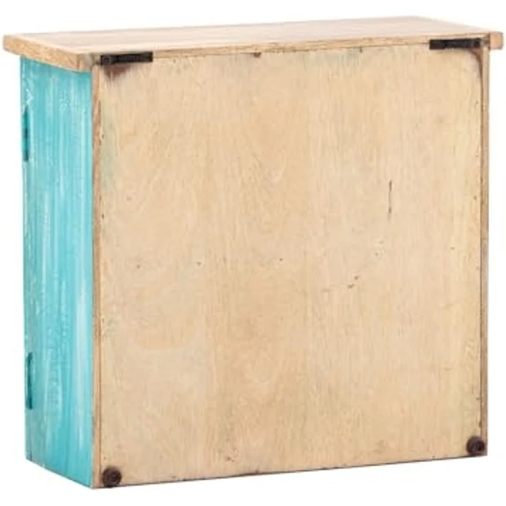 massivum Spiegelschrank Santa Cruz blau 52x50x23 cm Mango-Holz Hängeschrank Wandschrank Badmöbel Badezimmer – Bild 6