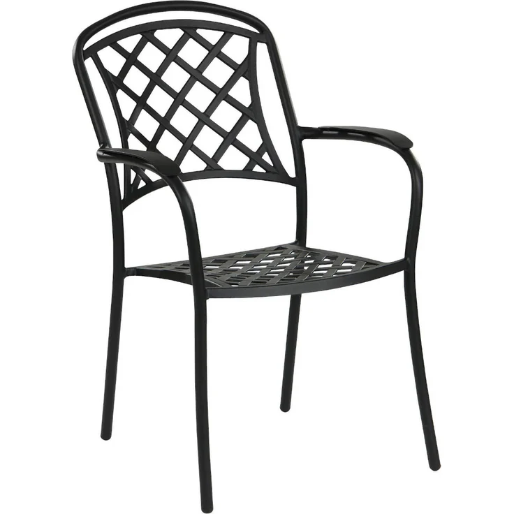 Inko Stapelstuhl Capri Alu-Guss 64x59x91 cm Gartenstuhl stapelbar 2 Farben zur Wahl Bronze – Bild 5