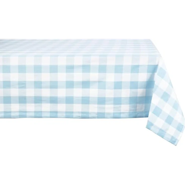 DII Buffalo Check Collection Classic Tischdecke, 60x84 cm, Hellblau & Weiß – Bild 2