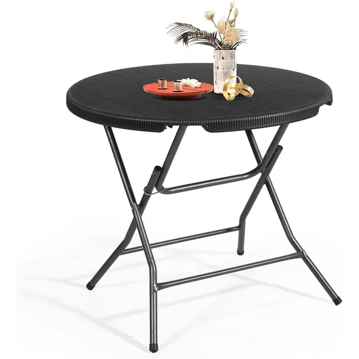 Sekey Klapptisch Rund Campingtisch Balkontisch Gartentisch Klappbar Tisch, Ø 81x73 cm H – Bild 1