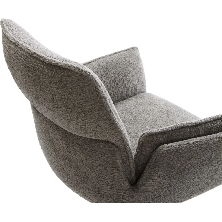 Freischwinger Nela-Flex Bouclé Soft Schlamm Freischwinger flach Edelstahl – Bild 4