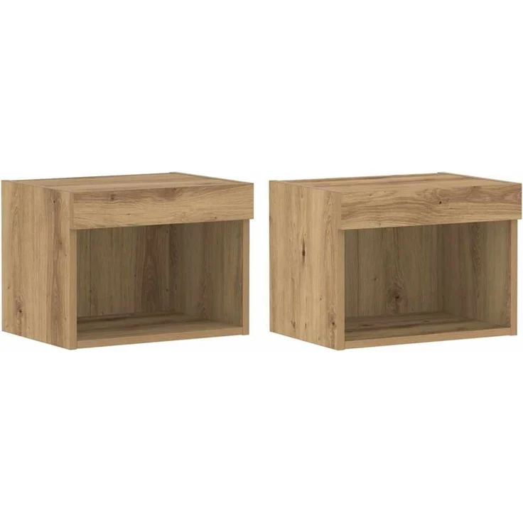 TV-Schrank 2 pcs, Lowboard TV Artisan-Eiche 40 x 30 x 30 cm Holzwerkstoff – Bild 2
