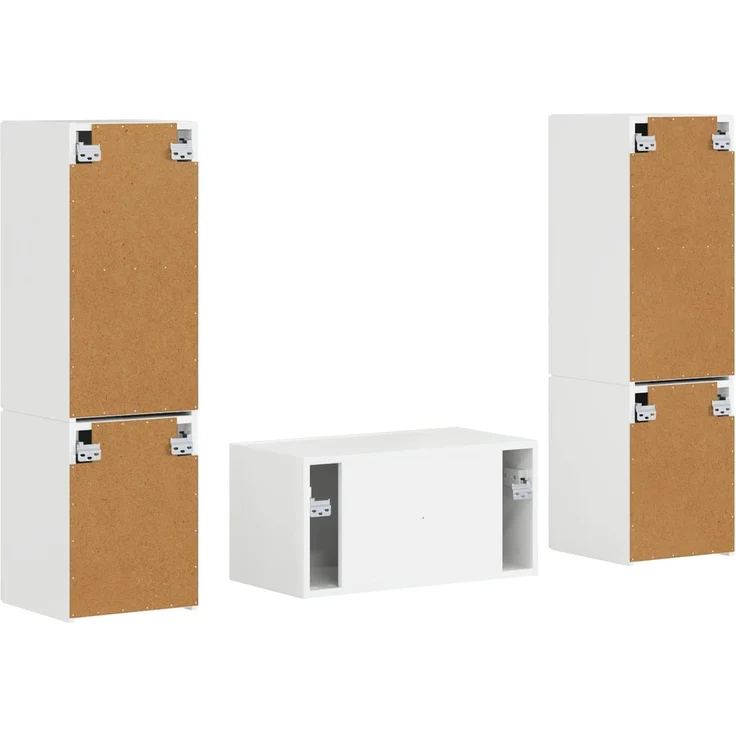 vidaXL TV-Schrankset 5 pcs Hochglanz Weiß Holzwerkstoff 3409100 – Bild 9