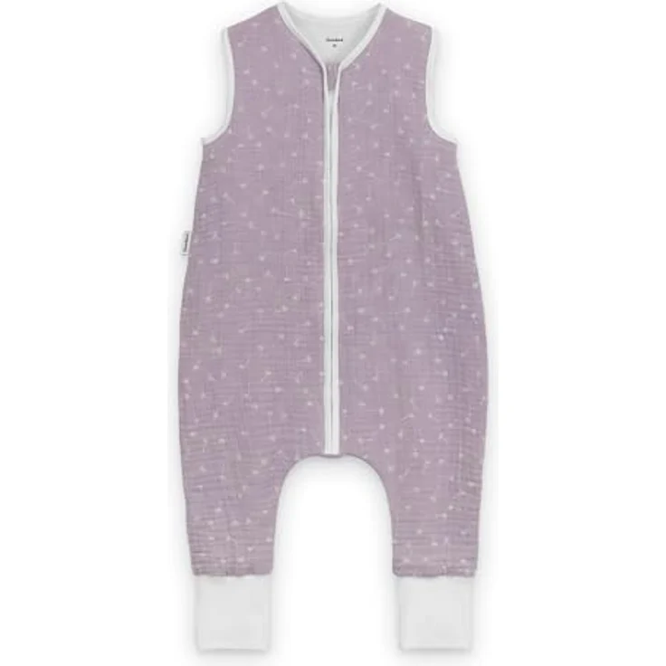 Ehrenkind® Baby Sommerschlafsack mit Füßen Musselin | aus weicher OEKO-TEX zertifizierter Bio-Baumwolle | Sommer Baby Schlafsack 1 TOG Gr. 80 Farbe Flieder Gemustert – Bild 2