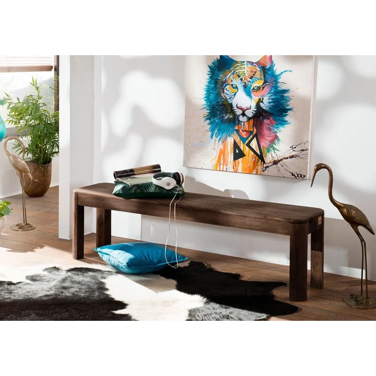 Bank Sheesham 200x35x45 smoked cherry gebeizt TORONTO #129 – Bild 4