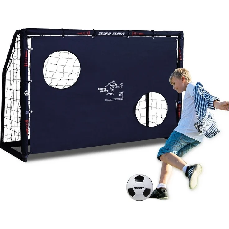 CCLIFE Fußballtor Fussballtor Outdoor mit Fußball für Erwachsene Kinder, B×L×H:60×180×120cm mit Torwand und Fußball – Bild 1