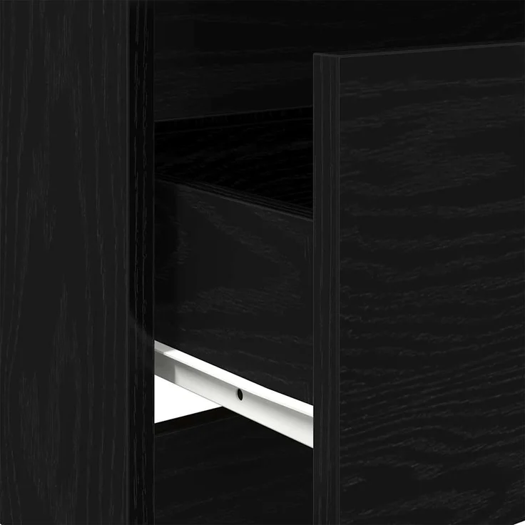 vidaXL Sideboard Schwarz Eichen-Optik 60x35x76 cm Holzwerkstoff 862493 – Bild 9