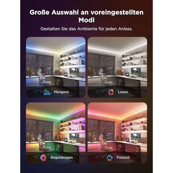 Govee COB Strip Light Pro 3m, Smart LED Strip RGBIC, Musik Sync, für Party, Schlafzimmer – Bild 4