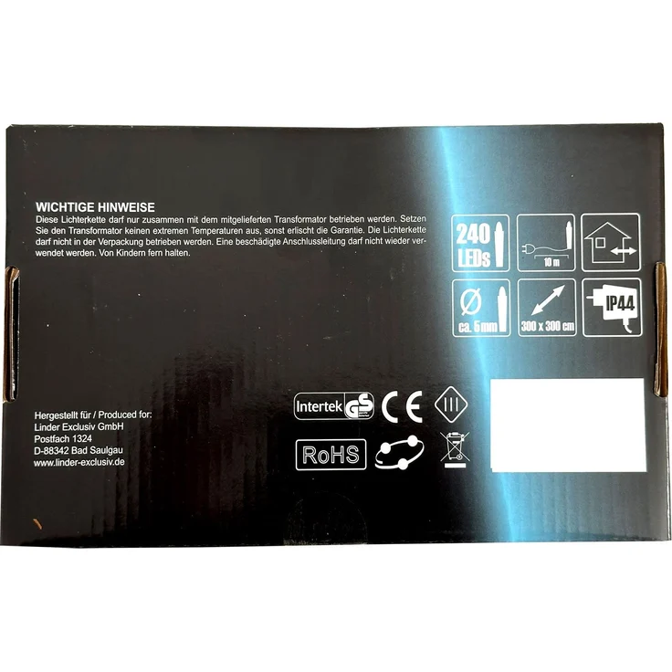 240er LED-Lichternetz Lichterkette Kabel Grün Leuchtfarbe Kaltweiß – Bild 5