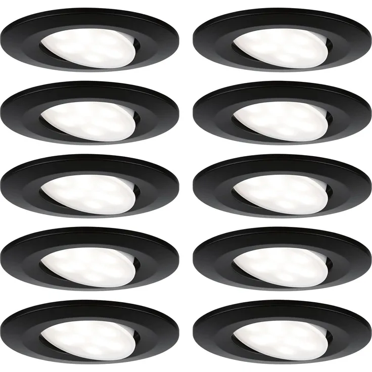 Paulmann 92462 LED Einbauleuchte Calla Basisset schwarz matt schwenkbar IP65