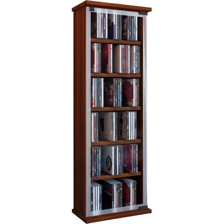 VCM CD / DVD Media Regal Classic 21034 Kern-Nussbaum H. 92 x B. 31 x T. 18 cm