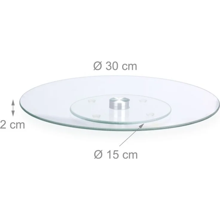 Drehbare Tortenplatte Glas – Bild 4