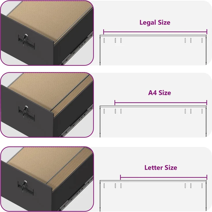 vidaXL Aktenschrank Schwarz 44 x 50 x 106,5 cm Kaltgewalzter Stahl 891598 – Bild 11