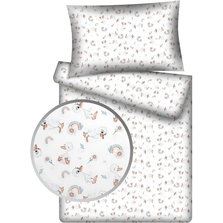KiGATEX Kinderbettwäsche KiGATEX Set 2-teilig, 100x135 + 40x60 cm, für Mädchen + Jungen, 100% Baumwolle, weich & atmungsaktiv, waschbar bei 60°C