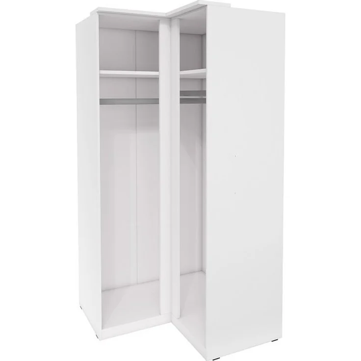 Lomadox Kleiderschrank OLMO-83 weiß mit Fronten in Hochglanz weiß 109/217/63 cm – Bild 4