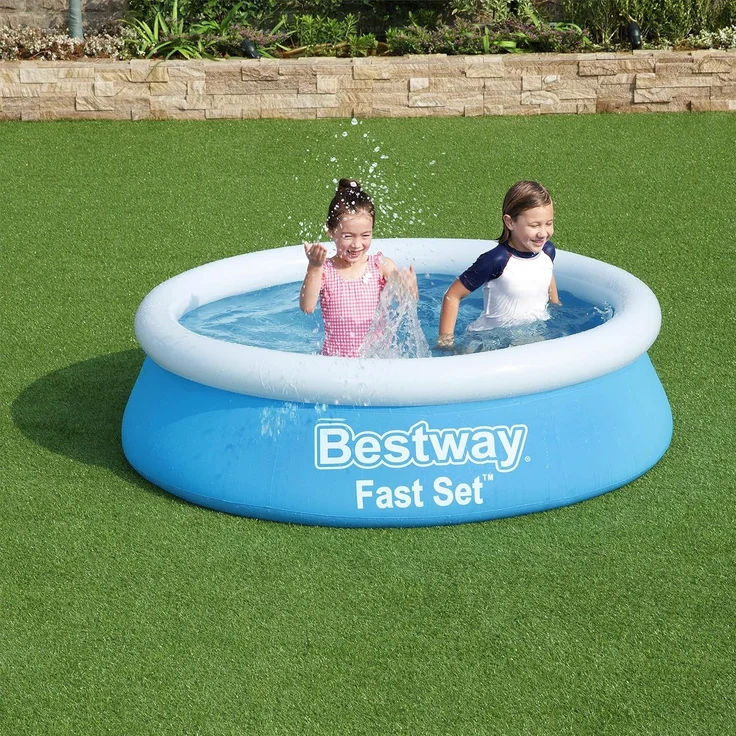 Bestway Fast Set Aufblasbarer Pool Rund 183x51 cm Blau 92844 – Bild 6