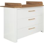 roba Wickelkommode 'Ava' - inkl. Wickelansatz - Wickelhöhe 90,5 cm - Weiß / Artisan Eiche