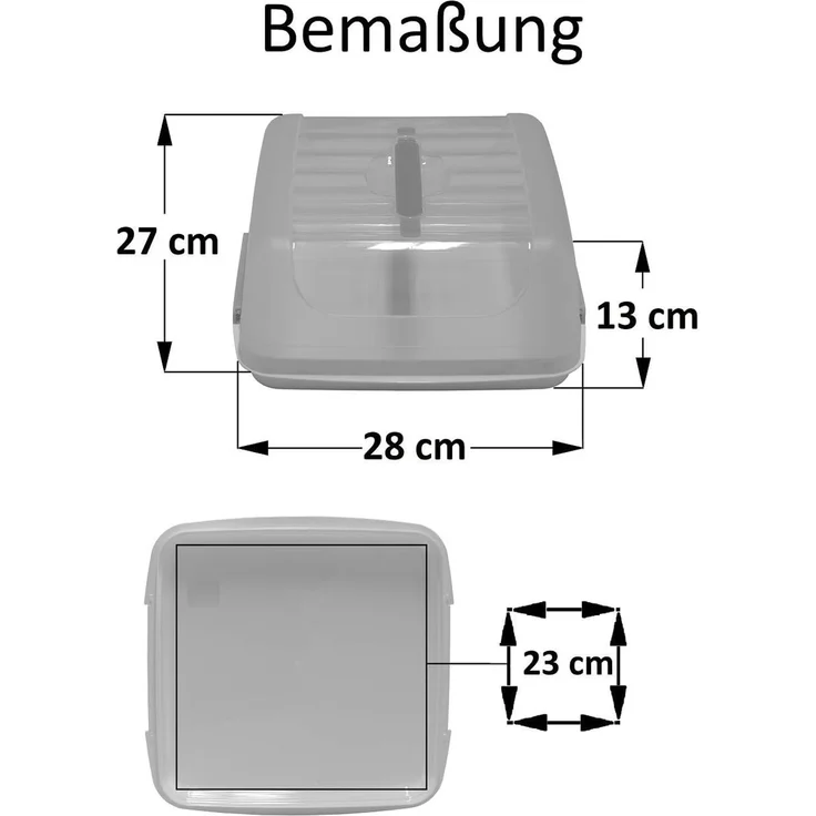 Engelland Kuchentransportbox Kleine Kuchenbox mit transparentem Deckel, Kunststoff, (Vorteils-Set, 2-tlg, sicheres Transportieren), mit Tragegriff und Klickverschluss, BPA-frei, rechteckig, Kunststoff – Bild 4