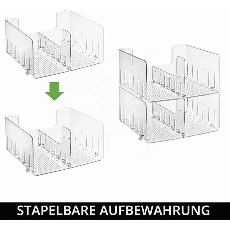 mDesign Schuhregal Ablage Aufbewahrung Organizer 6er Set Kunststoff Transparent – Bild 5
