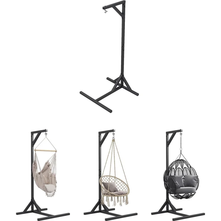 QLS Hängesessel GESTELL aus Stahl mit Haken 212 cm bis 100 kg, Stabil Outdoor pulverbeschichtet Luxus (ohne Hängesessel) – Bild 9