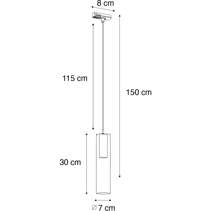 Qazqa Schienensystem-Sets Iconic lloyd, ohne Leuchtmittel, GU10, Schwarz, Modern, Glas, Deckenstrahler 1-flammig – Bild 3