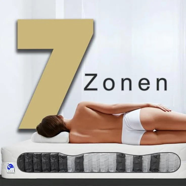 TULENA NOX Taschenfederkernmatratze 80 x 190 cm, Comfort Plus, Härtegrad H4/H5 – Bild 7